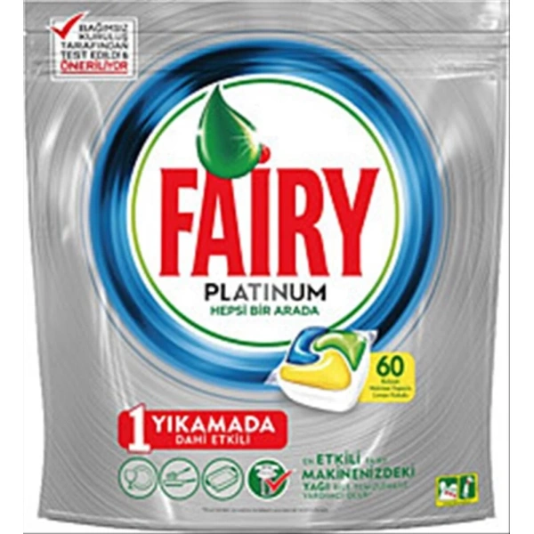 Fairy Platinum Bulaşık Makinesi Tableti 60'lı